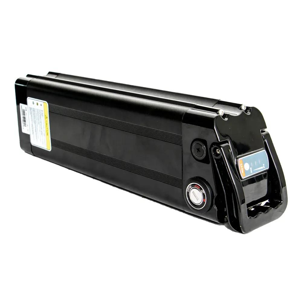 EUNORAU seat tube battery, black housing with key lock and compact display on front on Tampa Home & Garden Store