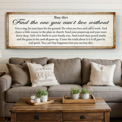 Find The One You Can't Live Without Family Sign II canvas by Tailored Canvases art on Tampa Home & Garden Store