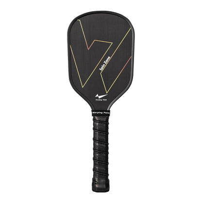 Pickleball training paddle 16mm, black with yellow lines, Warping Point paddle, grip on Tampa Home & Garden Store