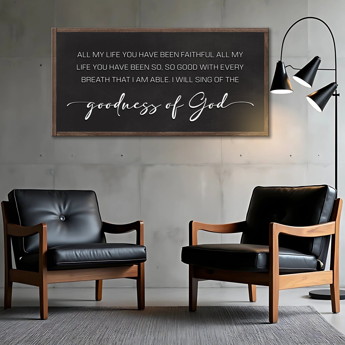 Canvas Goodness Of God Faith Sign II by Tailored Canvases, chalkboard with script on Tampa Home & Garden Store