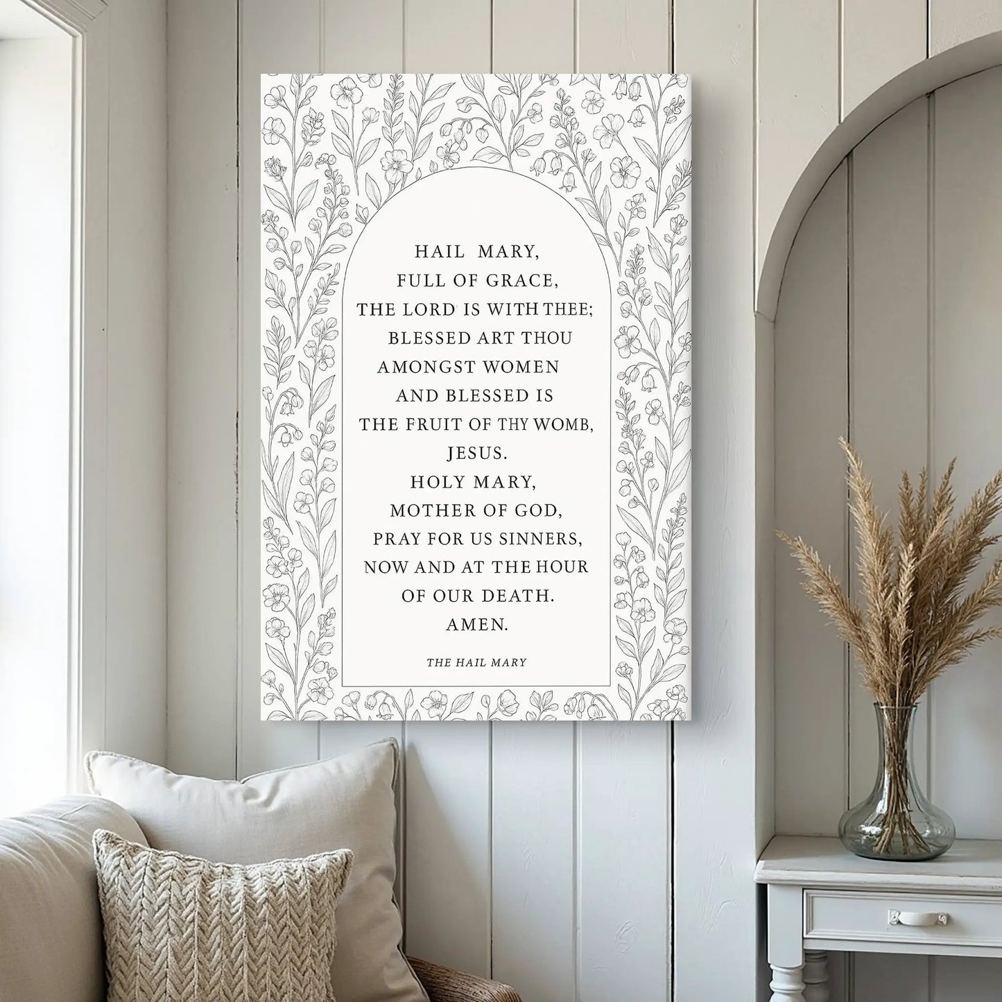 the Hail Mary Faith Sign III Canvas Wall Decor
