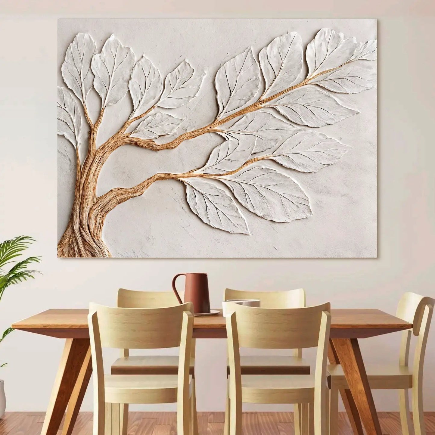 Calm in Ivory Clay Wall Art for Home Decor