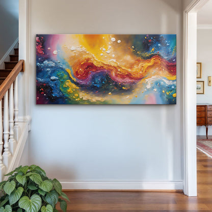 Chroma Nova Wall Art canvas with multicolor abstract swirls Tailored Canvases on Tampa Home & Garden Store