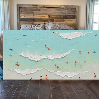 Beach Days Wall Art X canvas seascape with turquoise water and white surf on Tampa Home & Garden Store