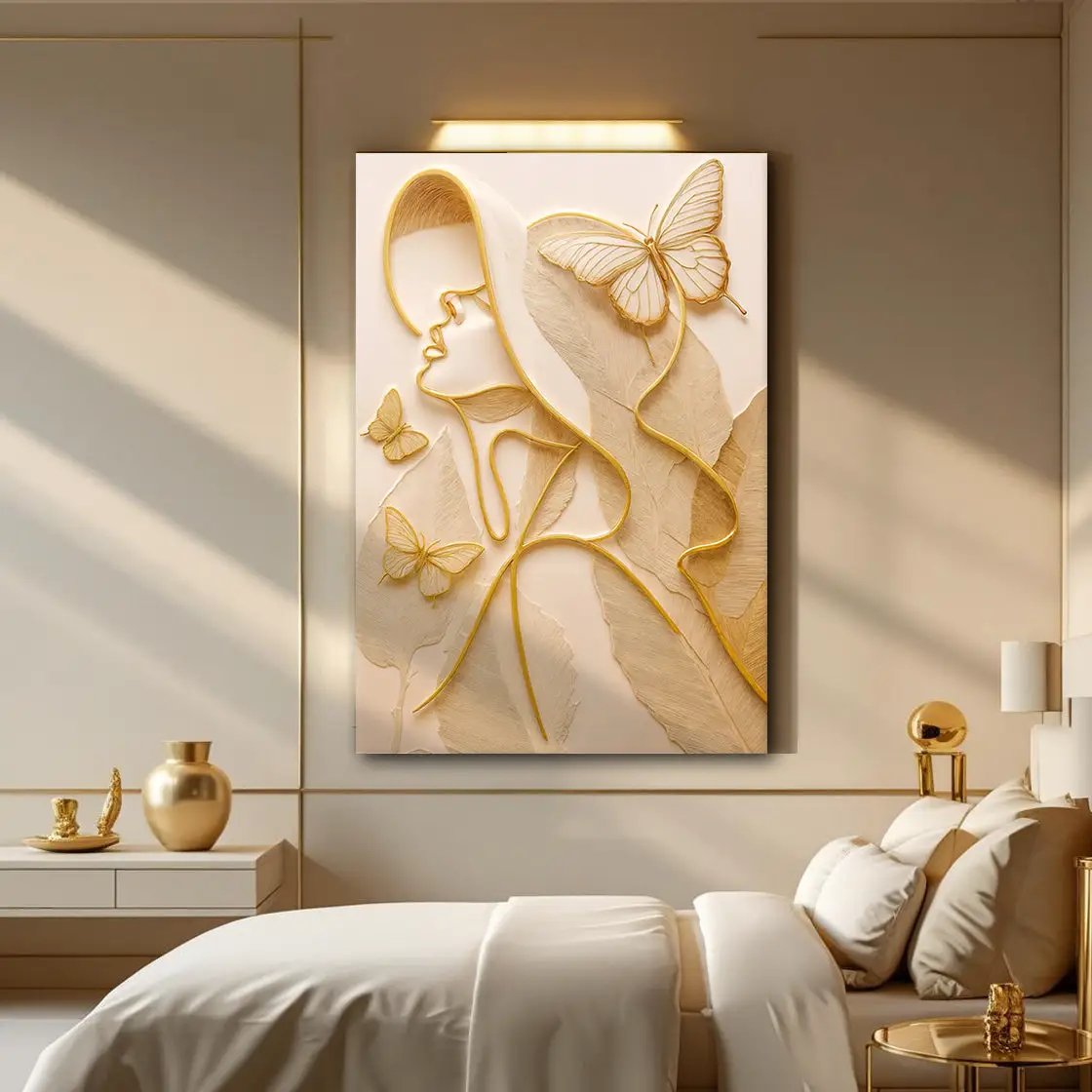 Minimalist Woman Line Wall Art Canvas Decor