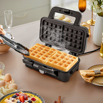 Sandwichera 3 en 1 de 1082 W con placas antiadherentes extraíbles - Negra