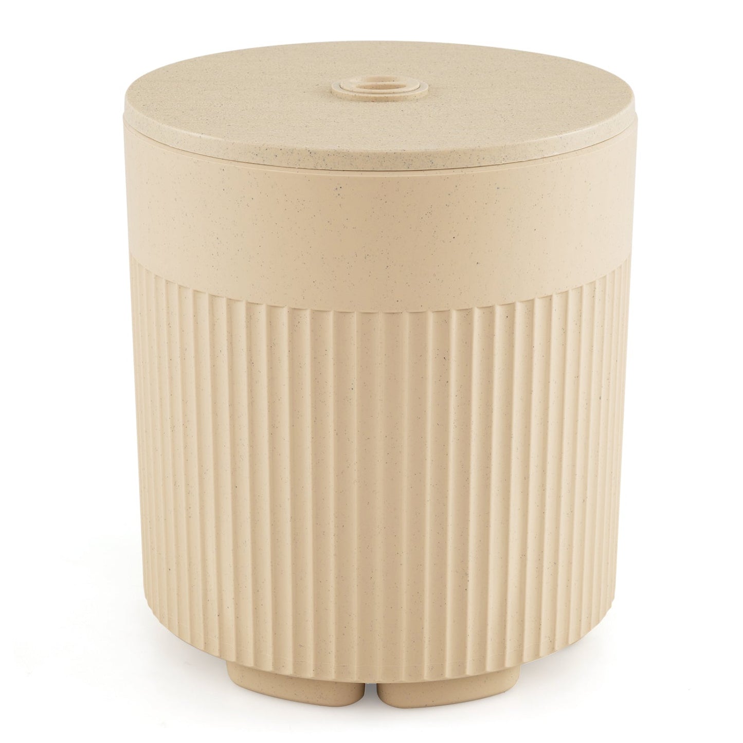 3-in-1 beige ribbed umbrella base with 2-inch pole hole water bag DirectDeals on Tampa Home & Garden Store