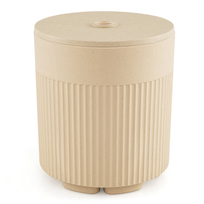 3-in-1 beige ribbed umbrella base with 2-inch pole hole water bag DirectDeals on Tampa Home & Garden Store