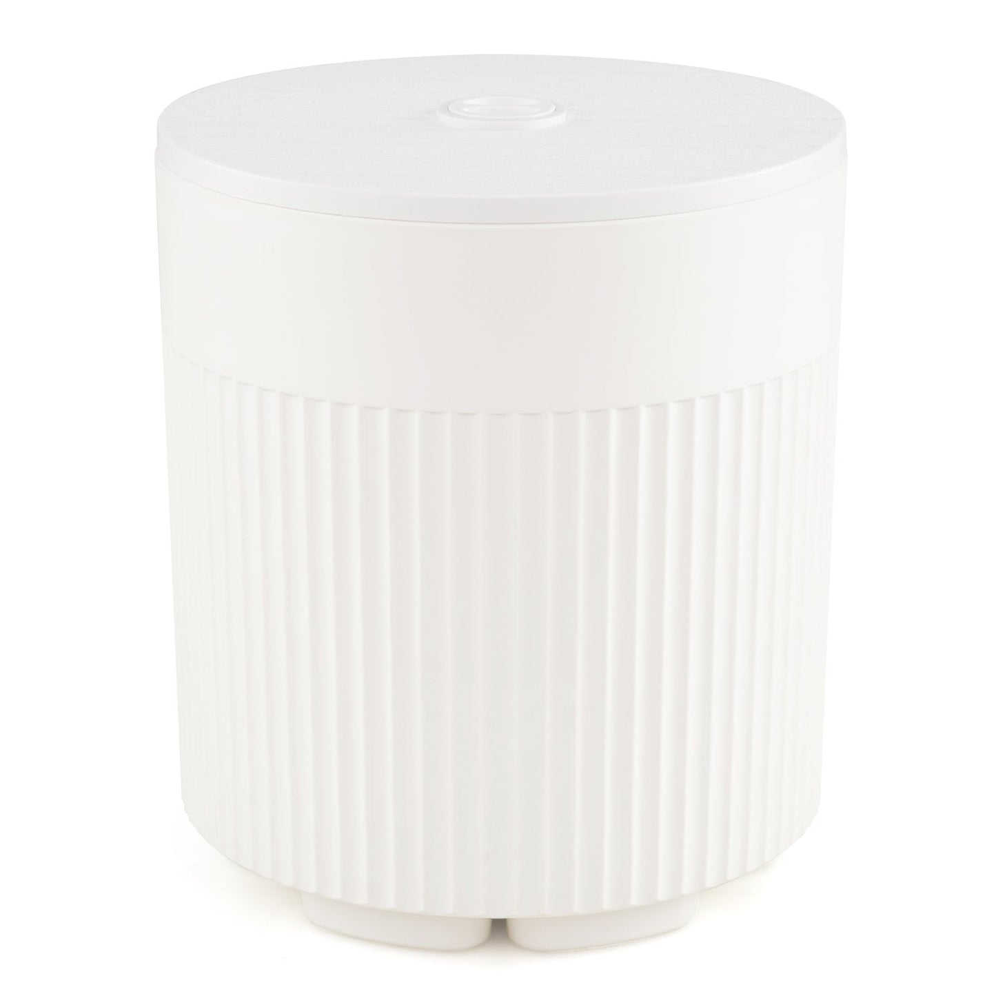 Umbrella base white ribbed plastic with top fill cap and 2in pole hole DirectDeals on Tampa Home & Garden Store