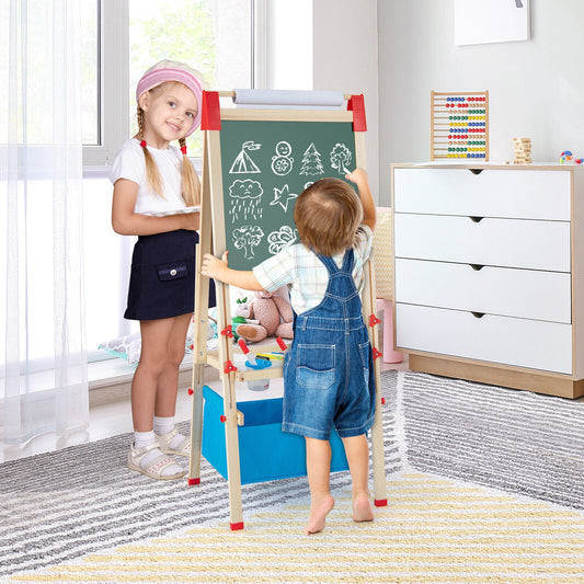 3-in-1 Double-Sided Adjustable Kid Easel for 3-8 Years Old Toddlers - Tampa Home & Garden Store