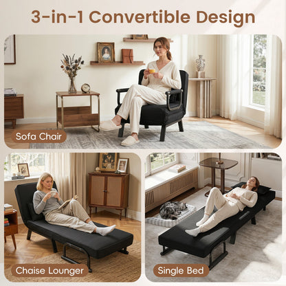 3-in-1 Folding Sofa Bed by DirectDeals with Adjustable Backrest, sofa chair and chaise lounger on Tampa Home & Garden Store