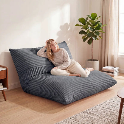3 in 1 Convertible Bean Bag Chair with Corduroy