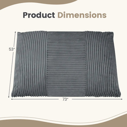 3 in 1 Convertible Bean Bag Chair with Corduroy