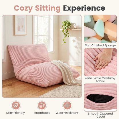 3 in 1 Convertible Bean Bag Chair with Corduroy