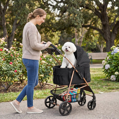 Three In One Foldable Pet Stroller For Small Dogs