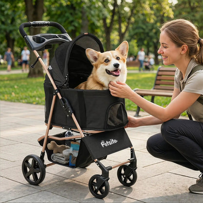Three In One Foldable Pet Stroller For Small Dogs