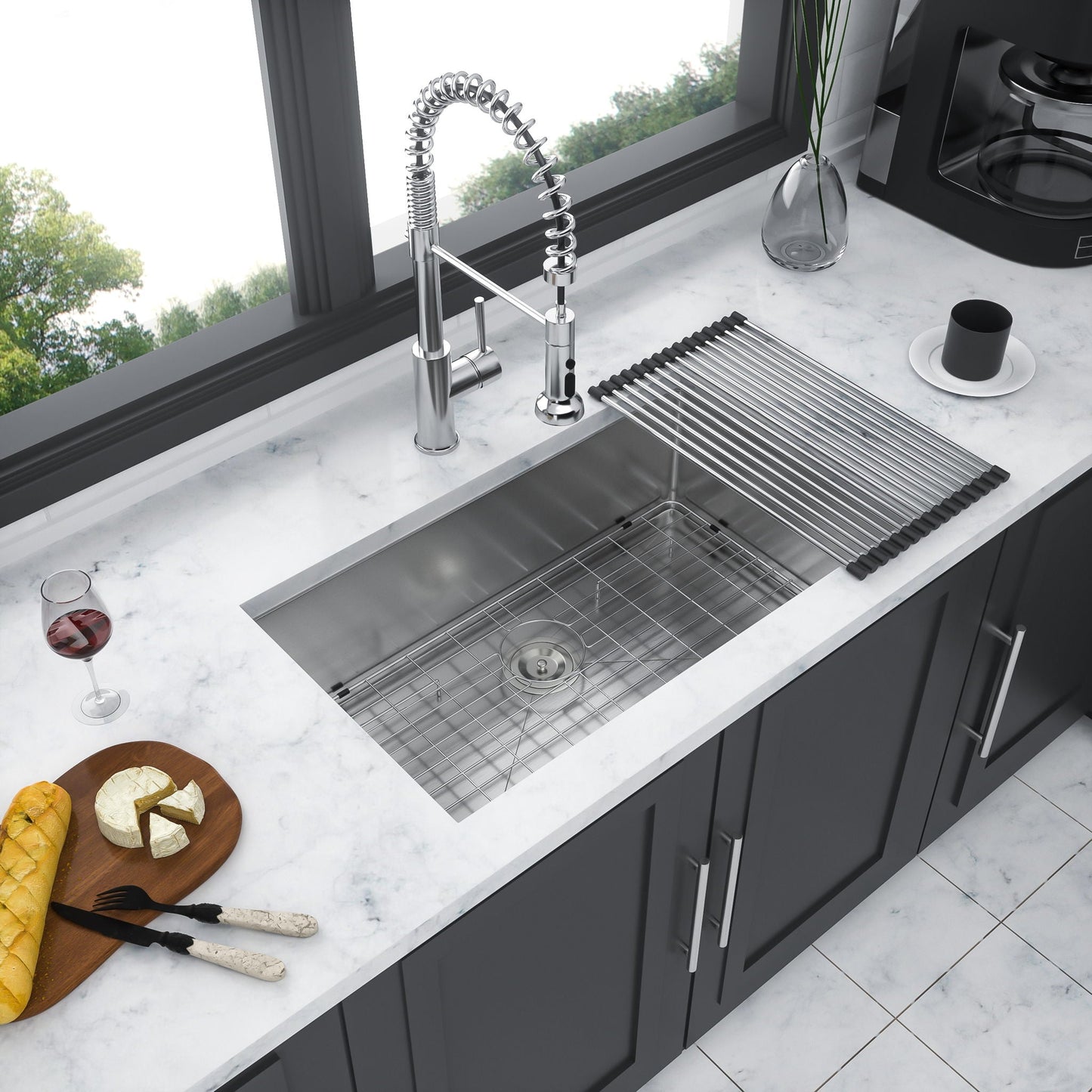 Stainless Steel Sink and Deep Single Bowl Basin