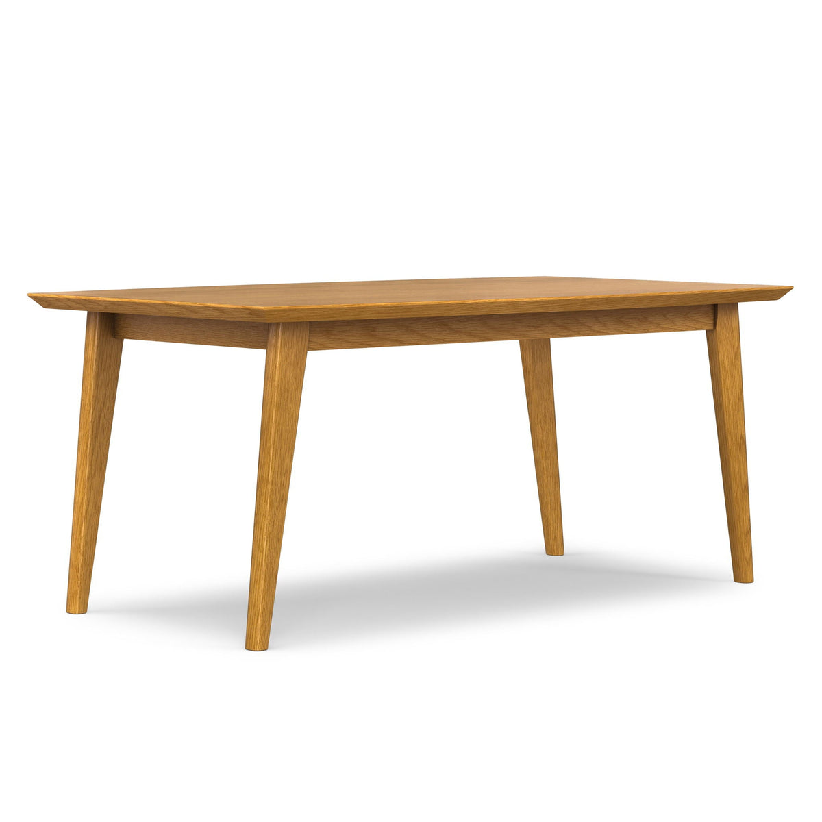 Rectangular dining table in light brown wood with tapered legs HouseOfZazla on Tampa Home & Garden Store