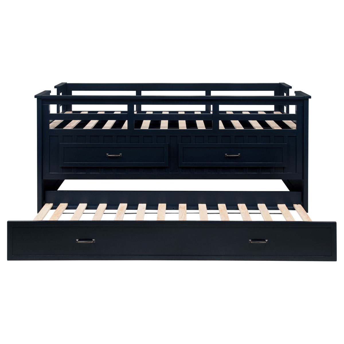 Starboard captain's bed with trundle in dark navy wood with storage drawers on Tampa Home & Garden Store