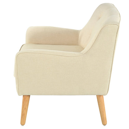 Modern Tufted Accent Chair and Solid Wood Legs