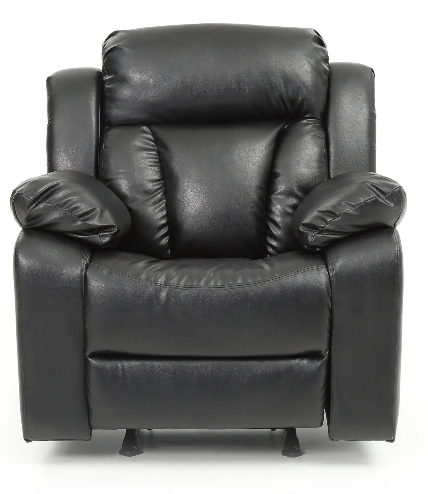 Comfortable Rocking Motion Recliner in black leather by Unique Piece Furniture on Tampa Home & Garden Store