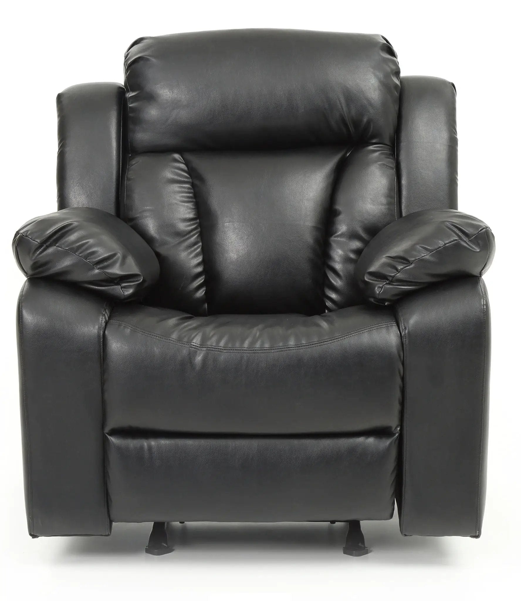 Comfortable Rocking Motion Recliner in black leather by Unique Piece Furniture on Tampa Home & Garden Store
