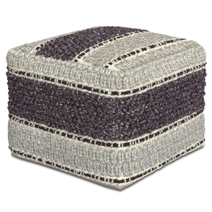 Grady Handcrafted Square Pouf for Living Room
