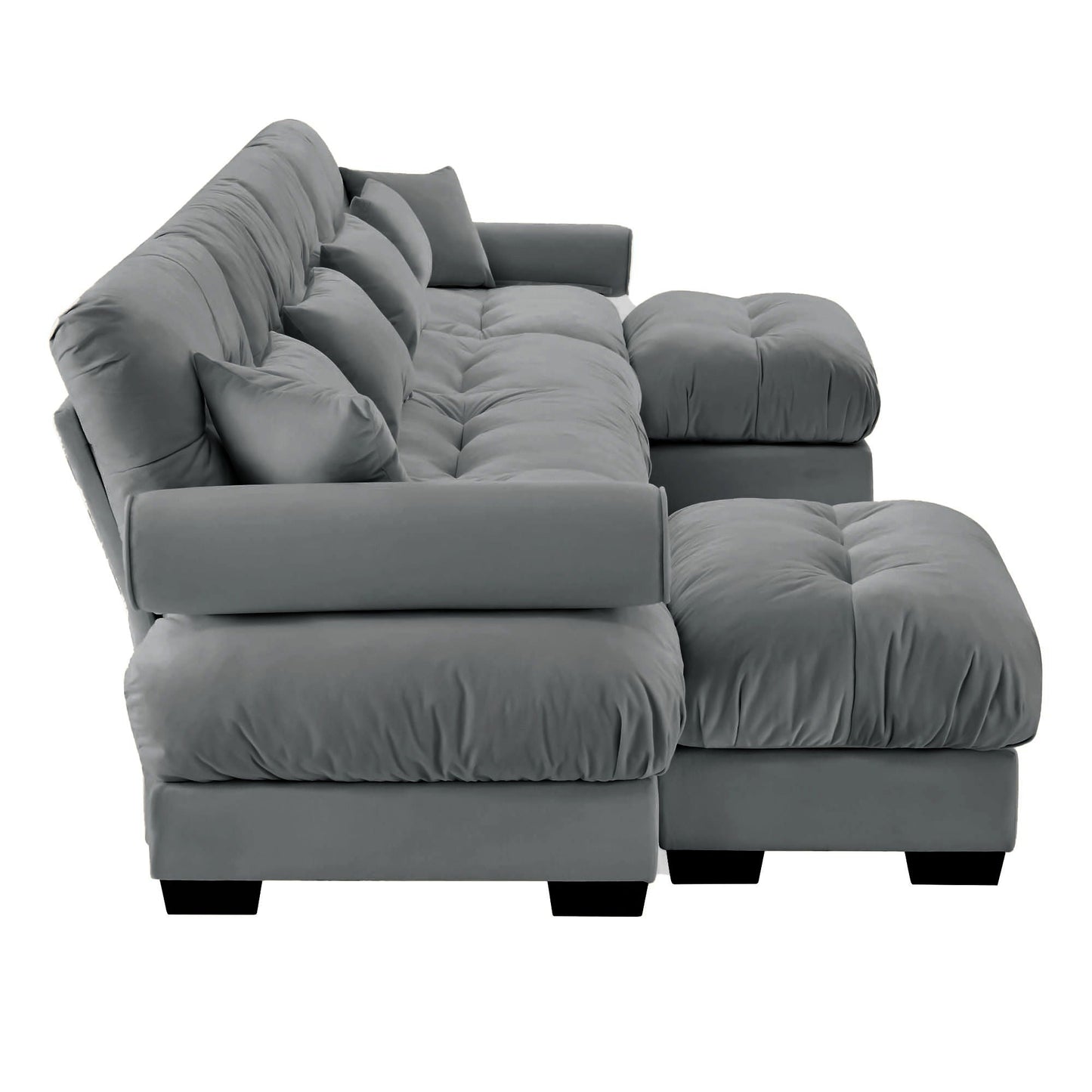 Oversized Modular Sofa with Movable Ottoman
