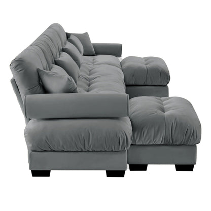 Oversized Modular Sofa with Movable Ottoman