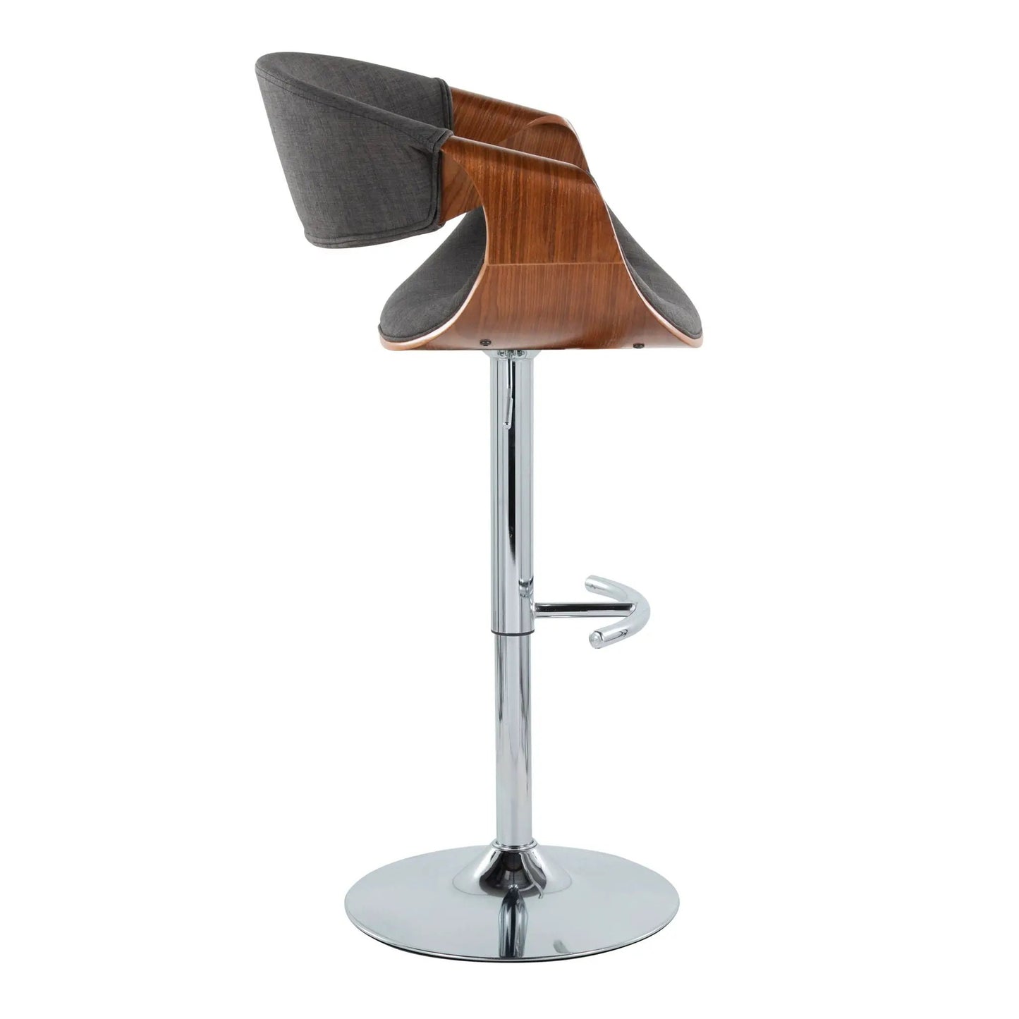 Curvo Mid Century Barstool with Swivel Seat