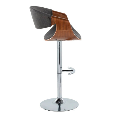 Curvo Mid Century Barstool with Swivel Seat