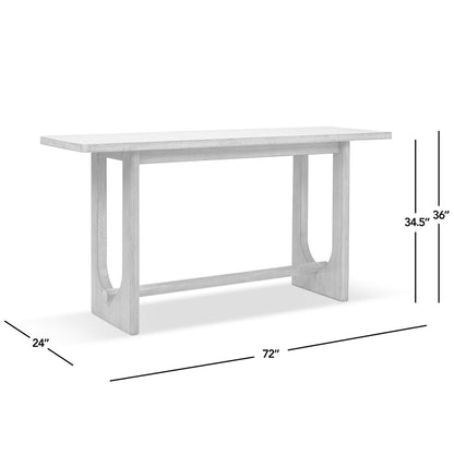 Reclaimed pine trestle console table with open base, antique brown, 72in long by HouseOfZazla on Tampa Home & Garden Store