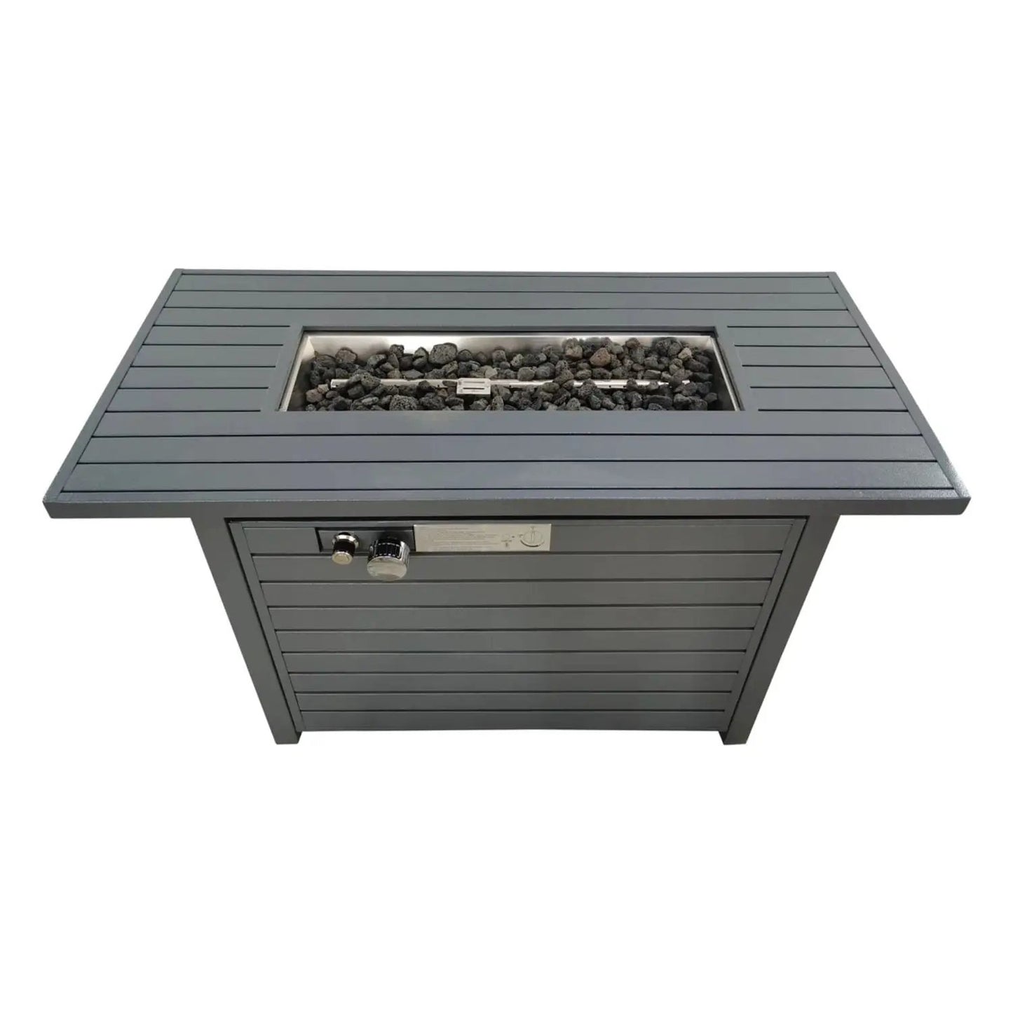 Outdoor Fire Pit Table With Lid Dual Fuel