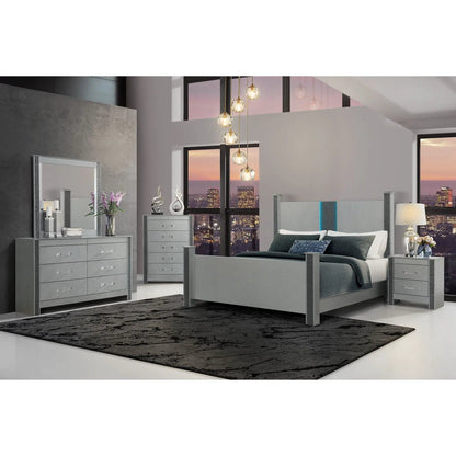 Lorenzo Bed with Speakers and Glitter Detailing