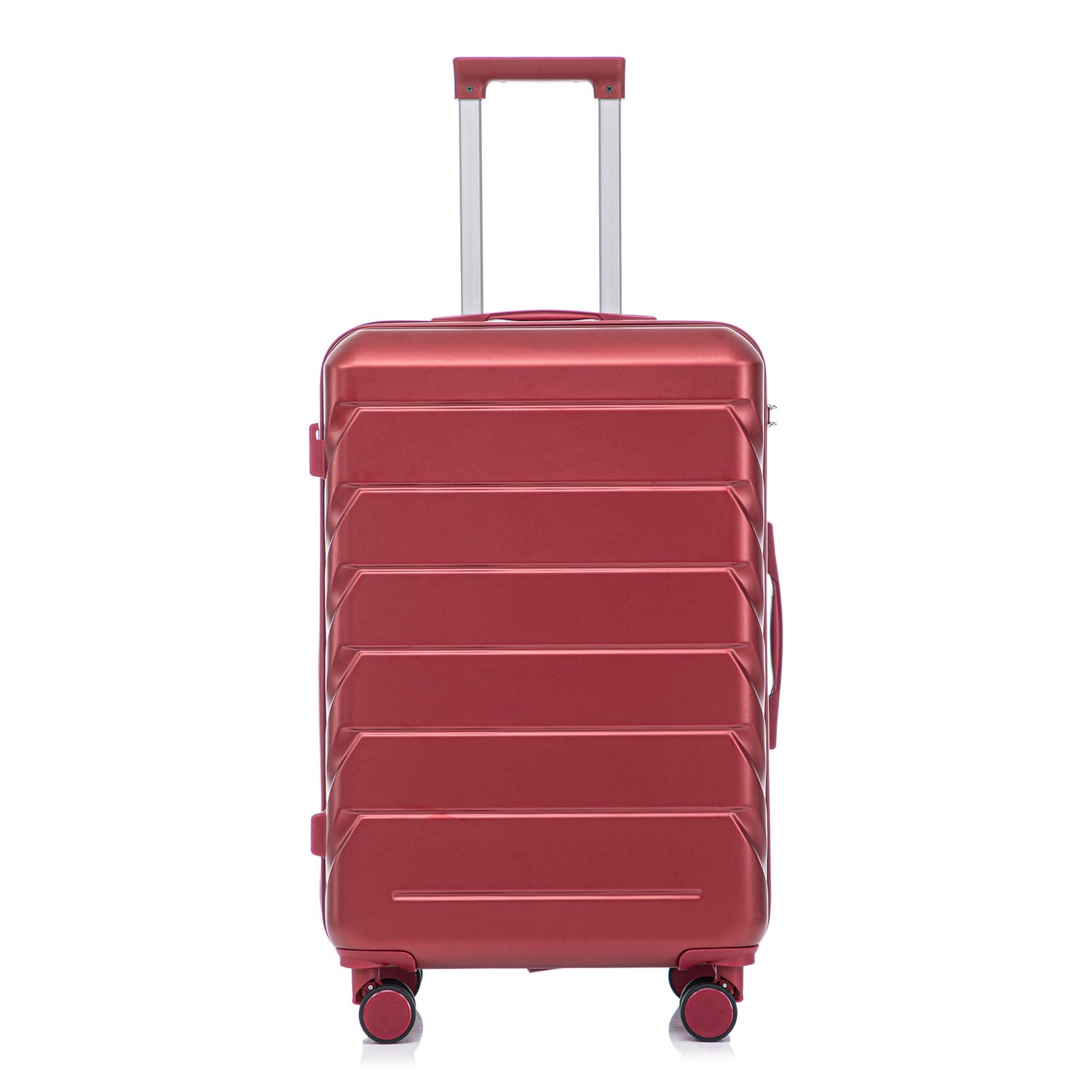 HouseOfZazla red hard-shell spinner luggage with extendable handle and 4 wheels on Tampa Home & Garden Store