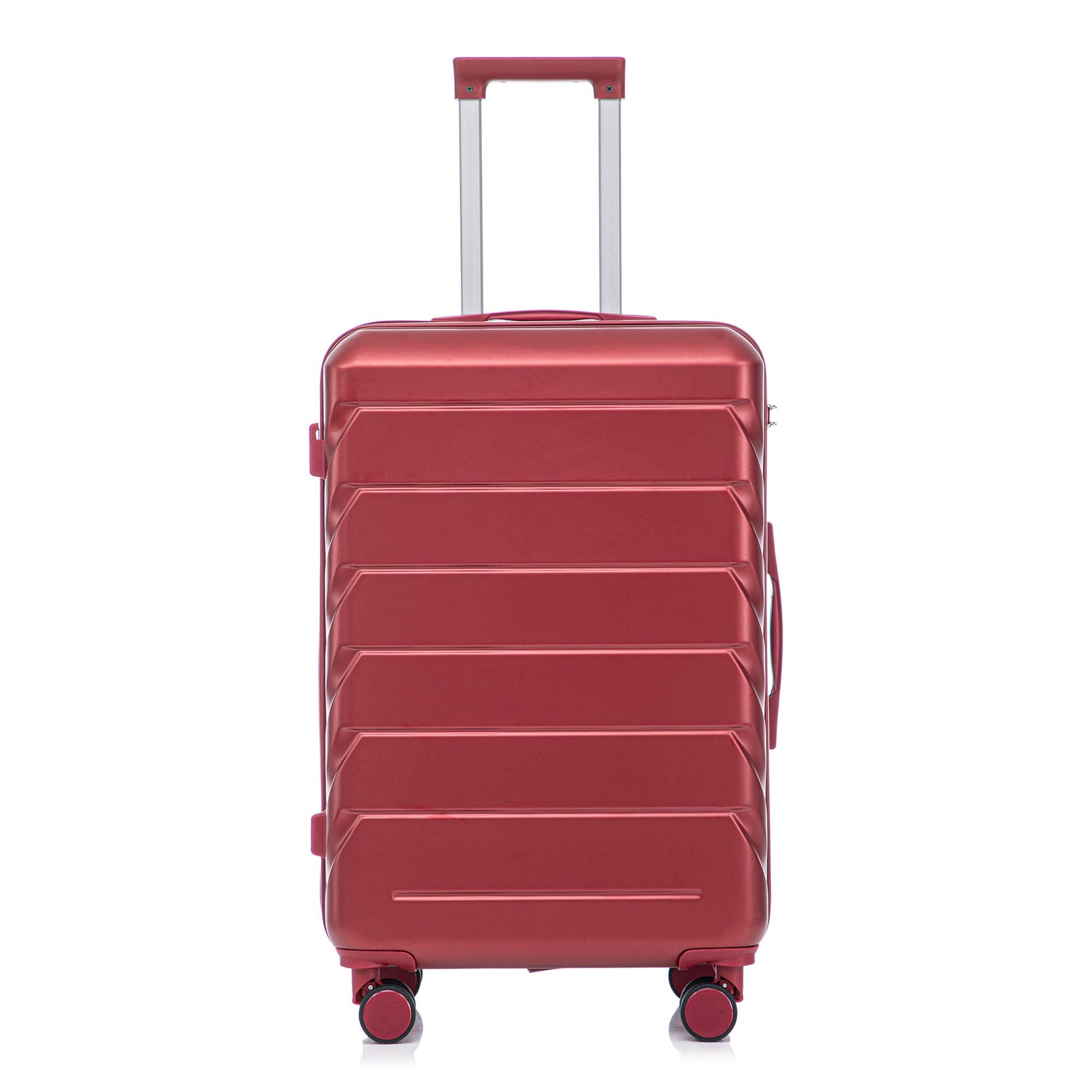 HouseOfZazla red hard-shell spinner luggage with extendable handle and 4 wheels on Tampa Home & Garden Store