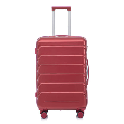 HouseOfZazla red hard-shell spinner luggage with extendable handle and 4 wheels on Tampa Home & Garden Store
