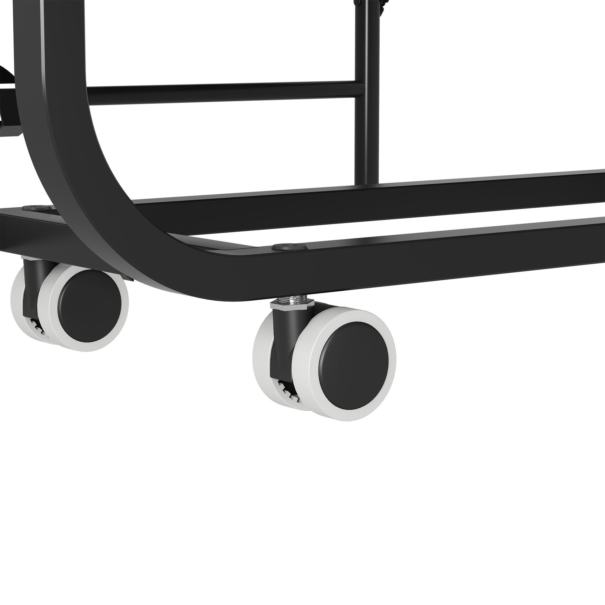 Twin folding bed frame with wheels in black metal, HouseOfZazla on Tampa Home & Garden Store
