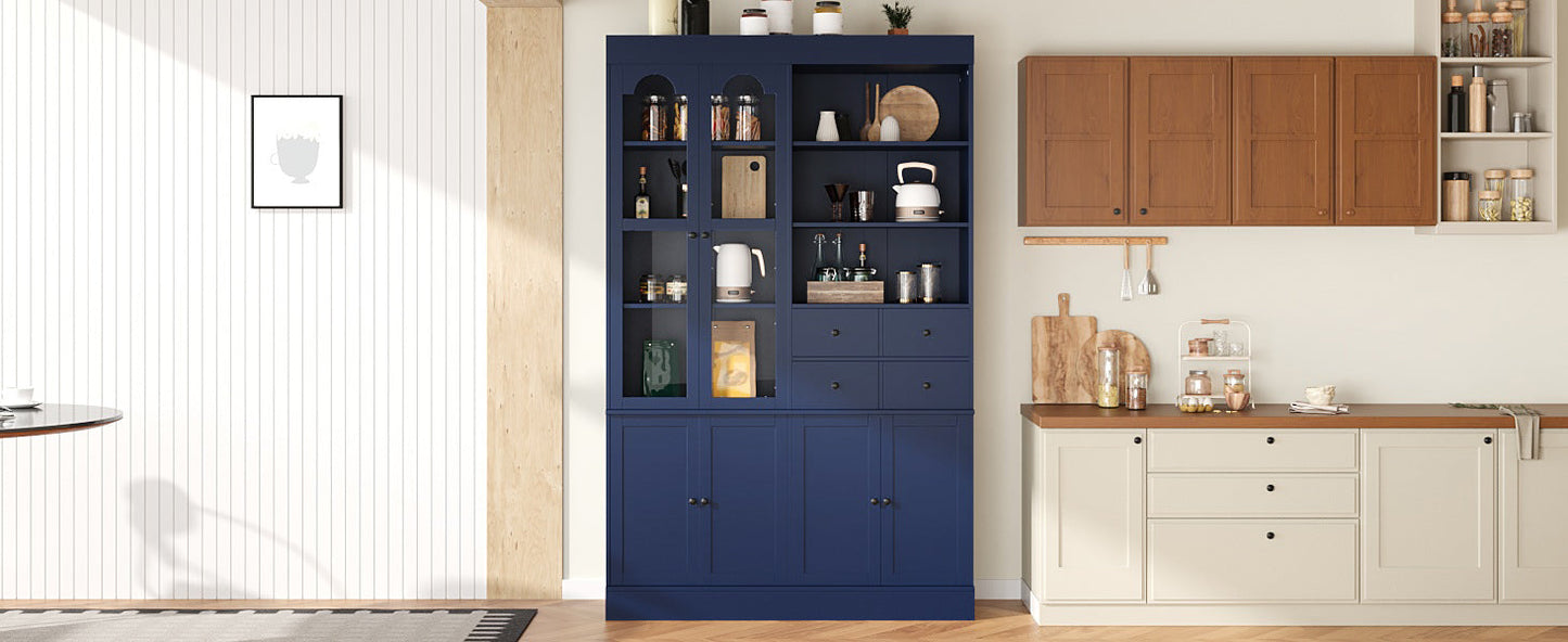 Spacious Kitchen Buffet and Storage Hutch