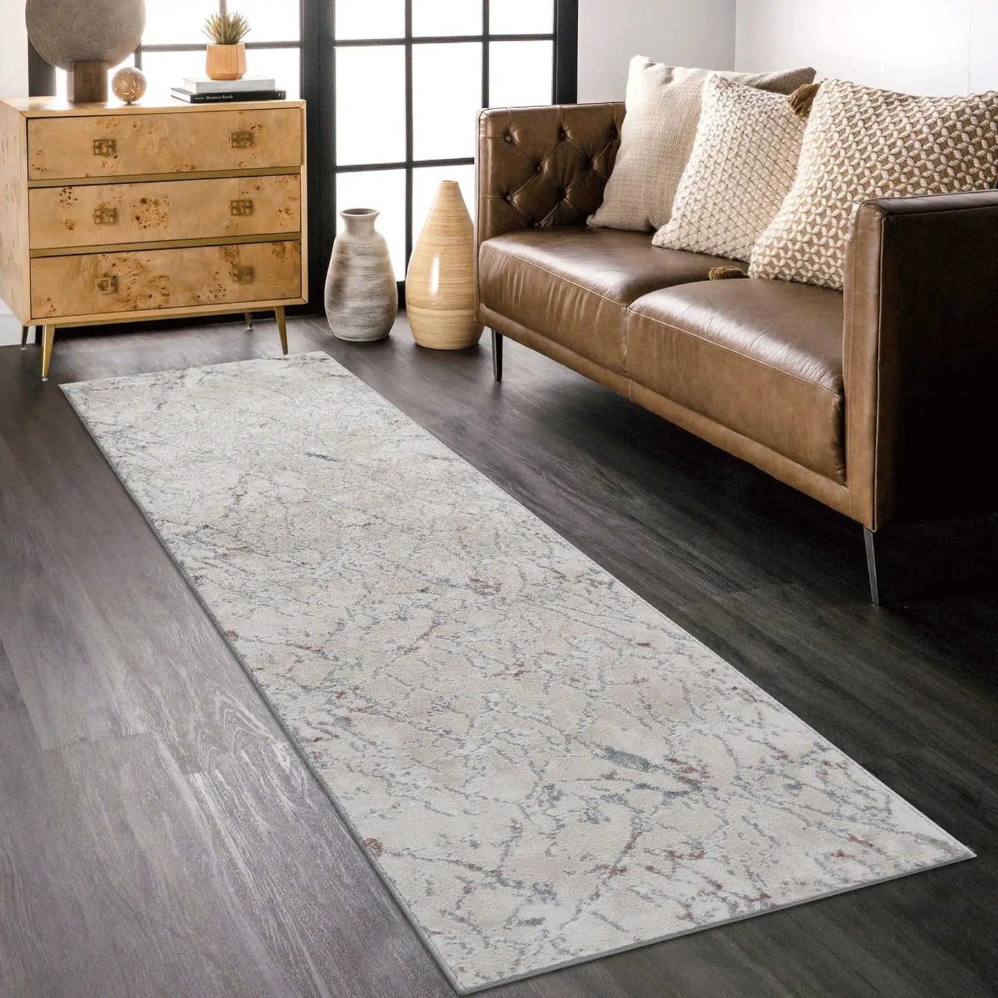 Marfi Contemporary Area Rug in Neutral Tones