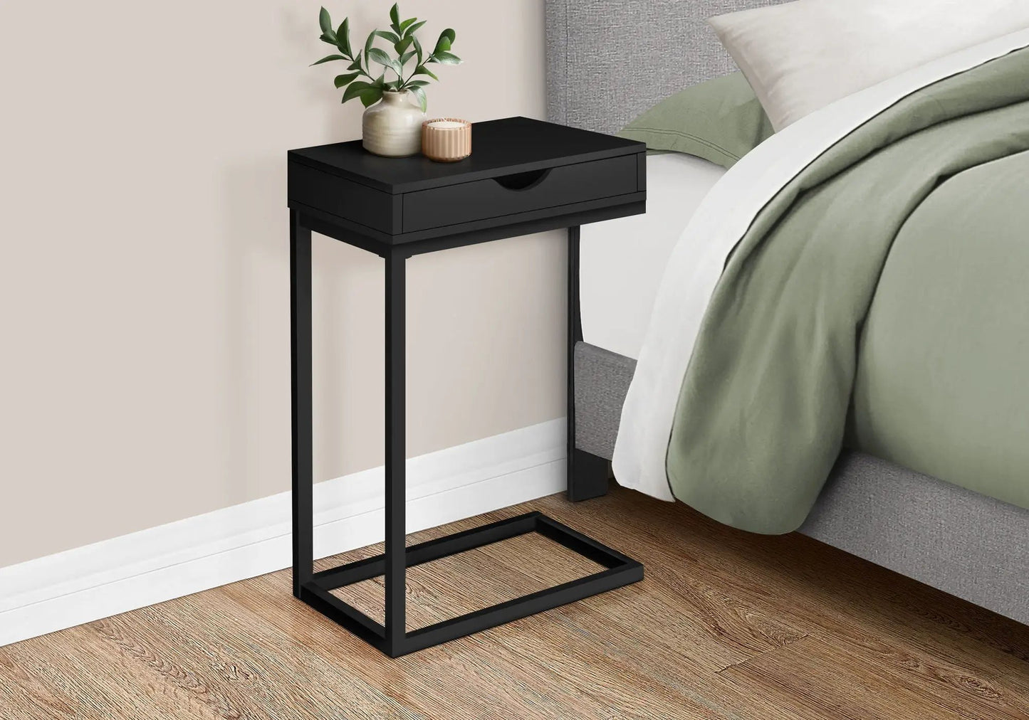 Accent Table C Shaped Contemporary Elegant Design