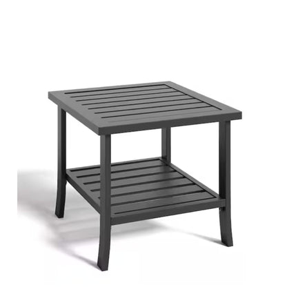 Square 2 Tier Rust Resistant Outdoor Side Table