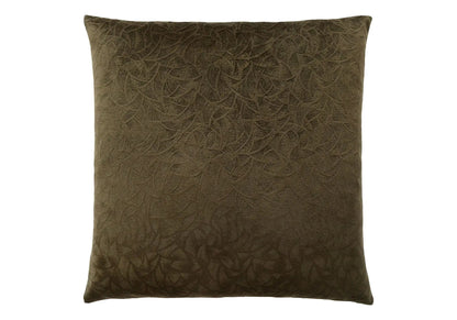 Square decorative throw pillow brown with embossed swirl texture hypoallergenic insert included on Tampa Home & Garden Store