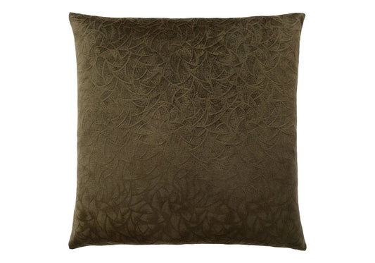 Square decorative throw pillow brown with embossed swirl texture hypoallergenic insert included on Tampa Home & Garden Store