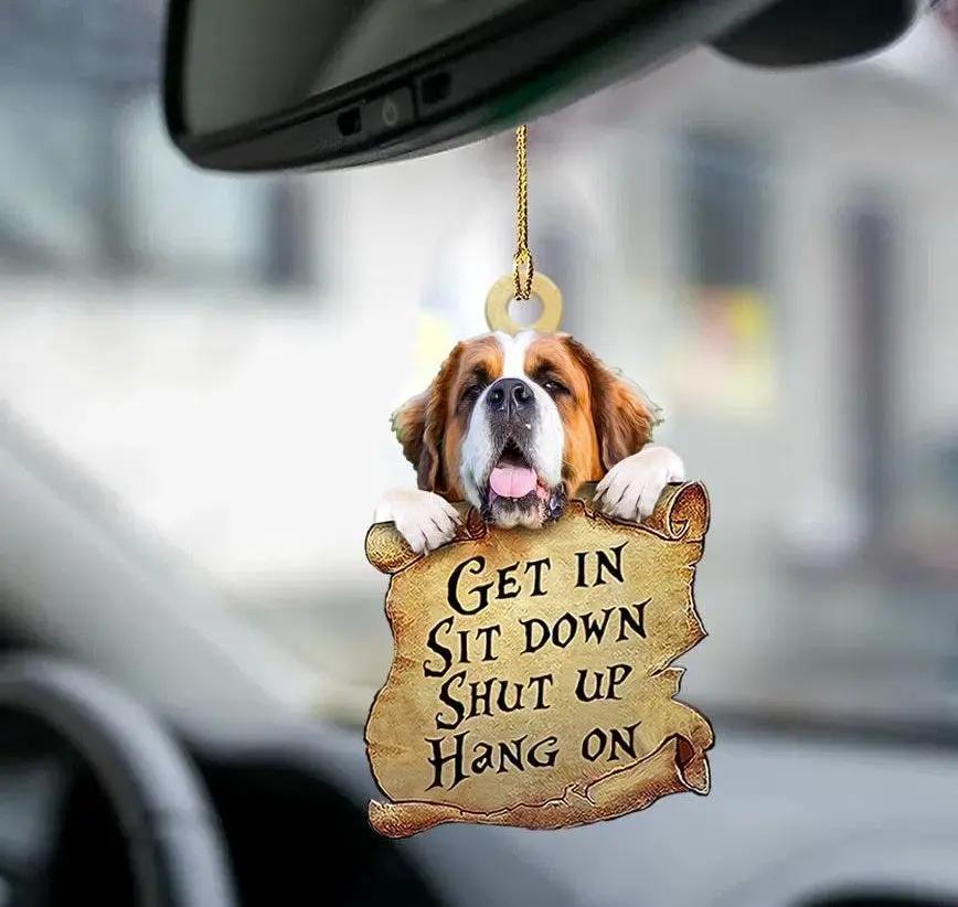 Car Pendant Sleeping Dog Angel Decor Hanging