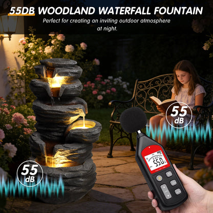 Outdoor Resin Waterfall Fountain for Garden
