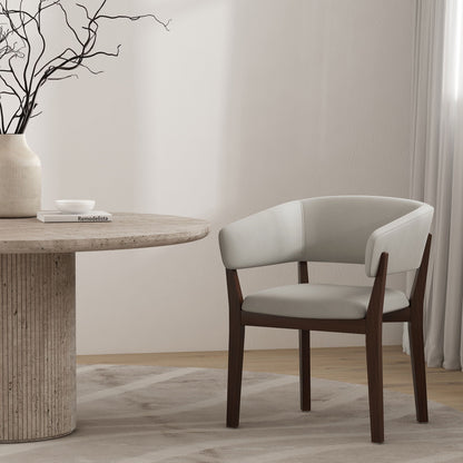 Blake Solid Beech Wood Modern Dining Armchair