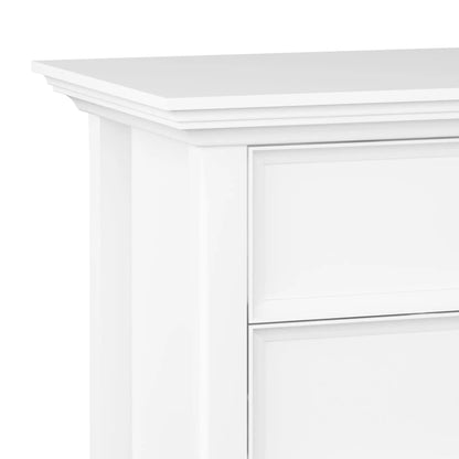 Amherst bedside table handcrafted in white with paneled drawer fronts on Tampa Home & Garden Store