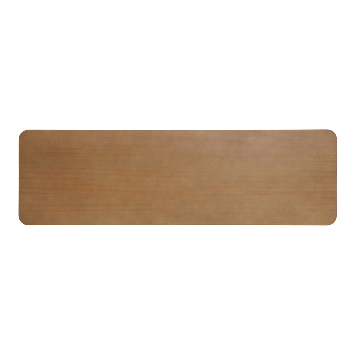 Walnut console table with rounded ends in warm wood finish, 50in W x 15in D on Tampa Home & Garden Store