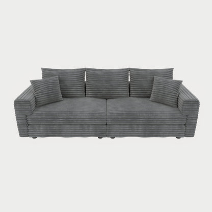 4-seat modern cloud couch by HouseOfZazla in gray ribbed upholstery on Tampa Home & Garden Store